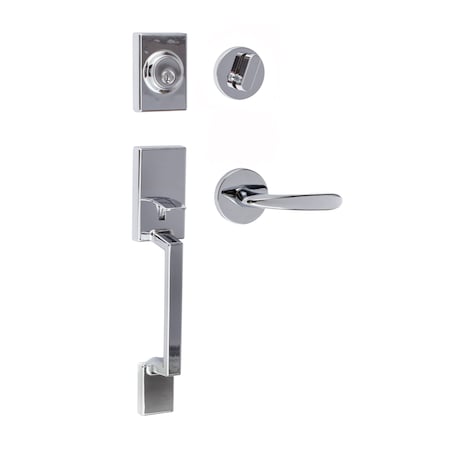 Sure-Loc Hardware Sure-Loc Hardware Stockholm Handleset, Torino Handleset Trim, Polished Chrome SH507-R-TR 26